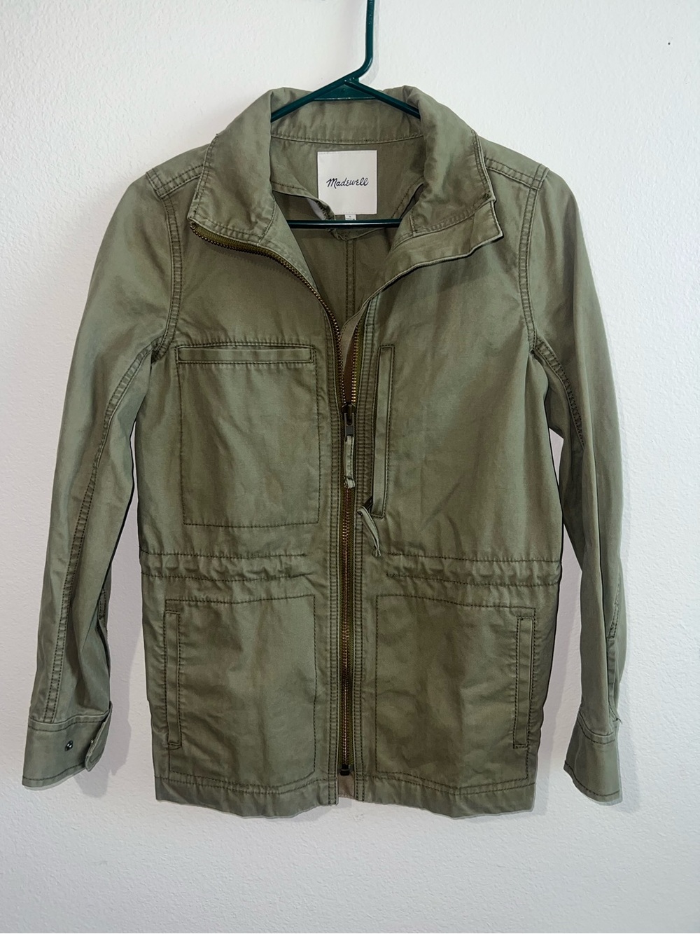 Madewell Olive Green Zip-Front Field Jacket